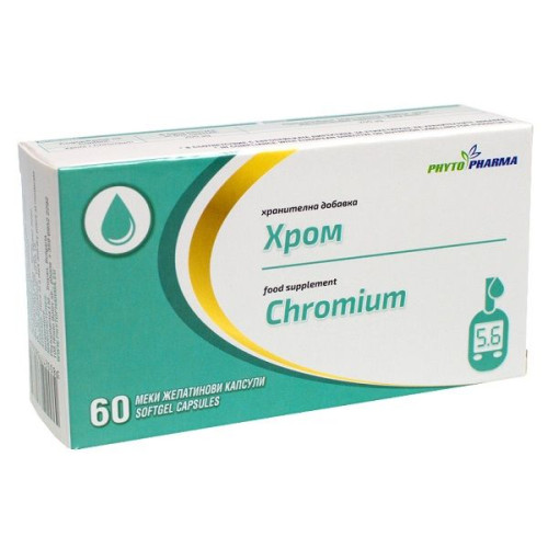 Phytopharma Chromium for Regulating Blood Glucose Levels 60 Softgel Capsules