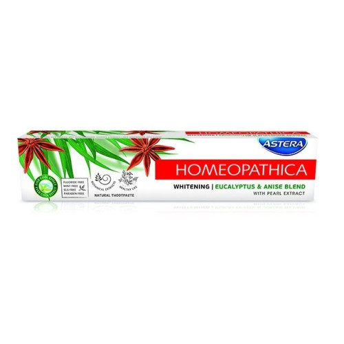 Astera Homeopathica Whitening Toothpaste for White and Beautiful Teeth 2.54 fl oz (75 ml)