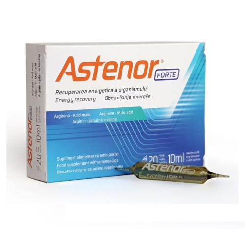 Asthenor Forte for Severe Fatigue for High Immunity and More Energy 0.34 fl oz (10 ml) 20 Ampoules
