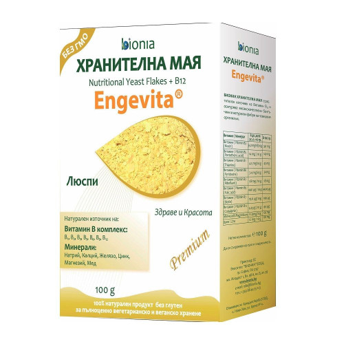 Bionia Engevita Nutritional Yeast Flakes for Vegans Vitamin B Complex Substitute 3.53 oz (100 g)