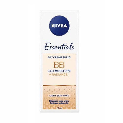 Nivea Essentials BB cream Light Aloe Vera Jojoba Oil Daily SPF 20 1.69 fl oz (50 ml)