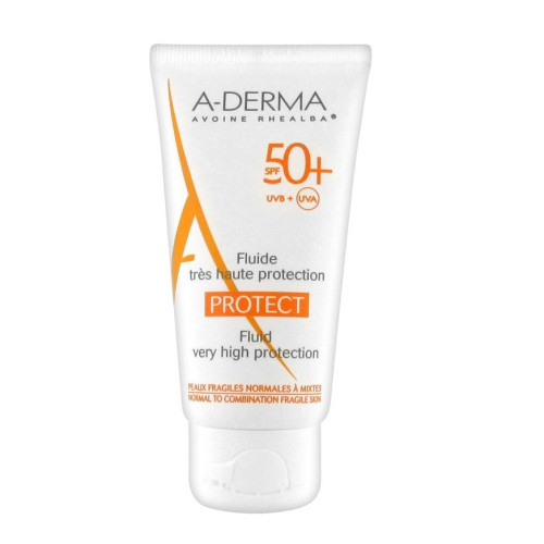 A-Derma Protect Sunscreen Fluid for Face SPF 50 1.35 fl oz (40 ml)