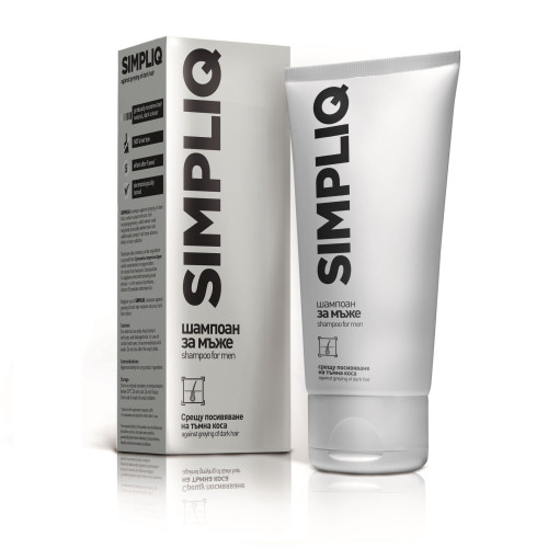 Simpliq Shampoo for Men Against Graying of Dark Hair 5.07 fl oz (150 ml)