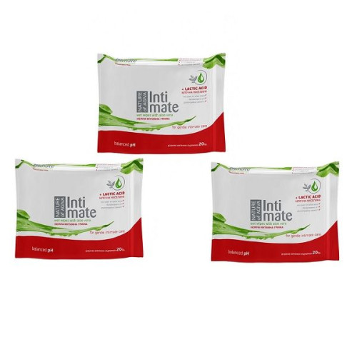 Agiva Intimate Promo Set Intimate Wet Wipes with Aloe 2+1