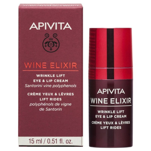 Apivita Wine Elixir Wrinkle-Reducing Lifting Cream for Eye Contour and Lips 0.51 fl oz (15 ml)