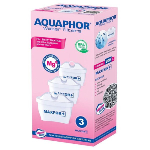 Aquaphor Maxfor+ Mg Replaceable Jug Filter Capacity 200 Liters 3 pcs
