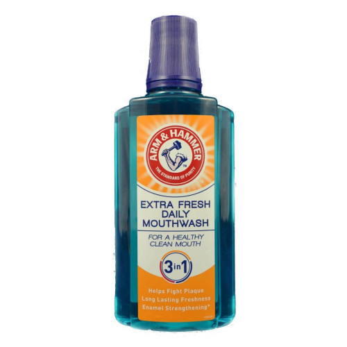 Arm and Hammer Extra Fresh Refreshing Antibacterial Mouthwash 3-in-1 13.53 fl oz (400 ml)