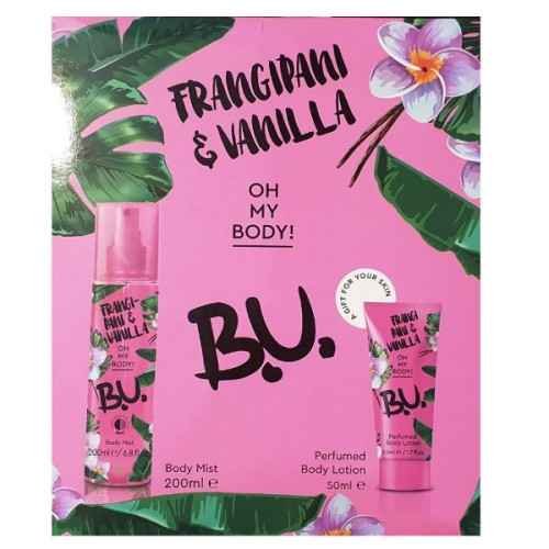 B.U. Oh My Body Frangipani and Vanilla Promo Set for Women Perfume Spray and Body Lotion