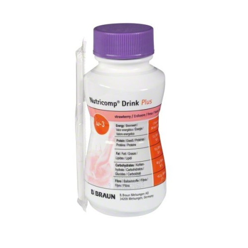 B Braun Nutricomp for Enteral Nutrition with Strawberry Flavor 6.76 fl oz (200 ml)