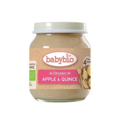 Babybio Organic Fruit Puree with Apples and Quinces for Children 4+ Months 4.59 oz (130 g)