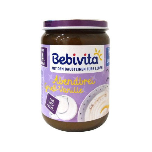 Bebivita Good Night Semolina Porridge with Vanilla for Children 4+ Months 6.7 oz (190 g) - 1082