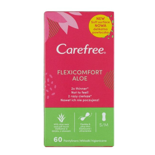 Carefree Flexicomfort Cotton Women's Daily Sanitary Alove Vera Pads 60 pcs