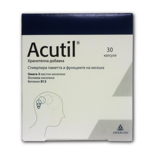 Acutil for Concentration and Memory Under Stress Omega-3 Vitamins 30 Capsules