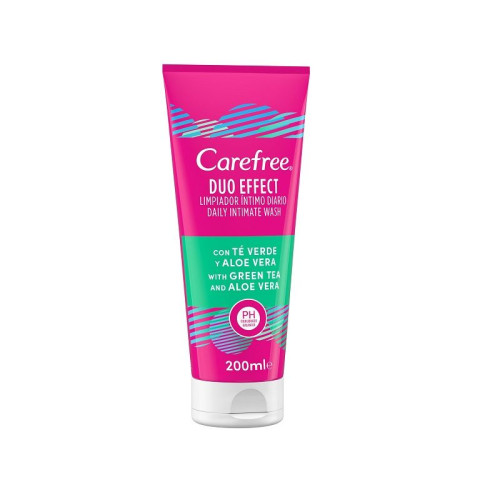Carefree Duo Effect Intimate Gel with Green Tea and Aloe Vera 6.76 fl oz (200 ml)