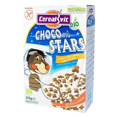 Cerealvit Choco Piu Stars Organic Chocolate Stars 13.23 oz (375 g)