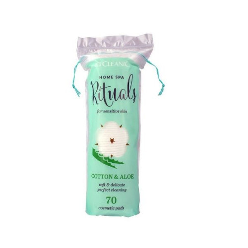 Cleanic Home Spa Makeup Remover Pads with Aloe Extract 70 pcs