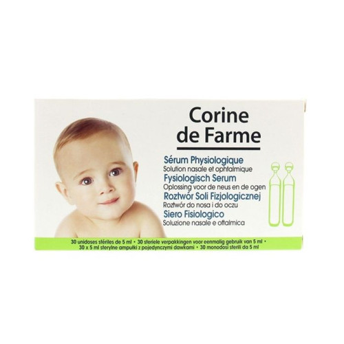Corine De Farme Physiological Serum for Babies for Nose and Eyes 0.17 fl oz (5 ml) 30 pcs