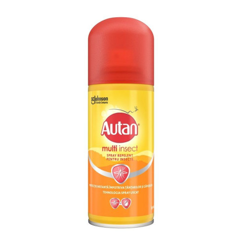Autan Multi Insect Spray Repellent Against Mosquitoes 3.38 fl oz (100 ml)