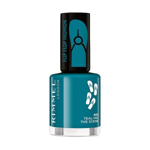 Rimmel Flip Flop Quick-Drying 3-in-1 Nail Polish Teal-Ing the Scene 885