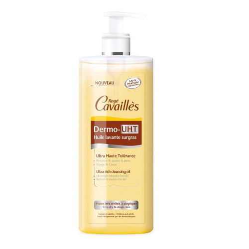 Roge Cavailles Dermo U.H.T Ultra Cleansing Body Oil for Dry and Atopic Skin 16.91 fl oz (500 ml)