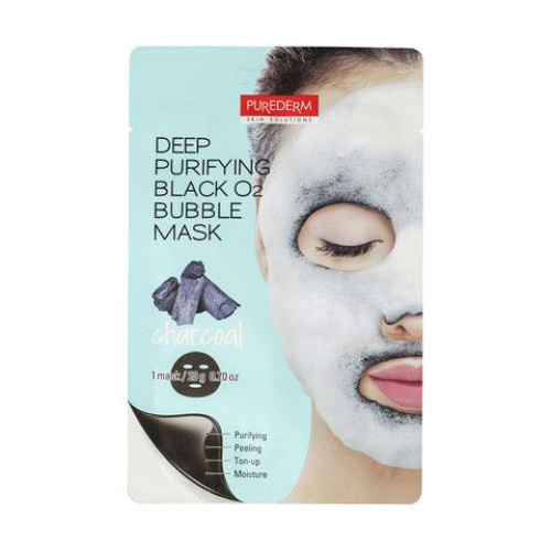 Adwin Purederm Cleansing Oxygen Face Mask with Activated Charcoal 1 pc
