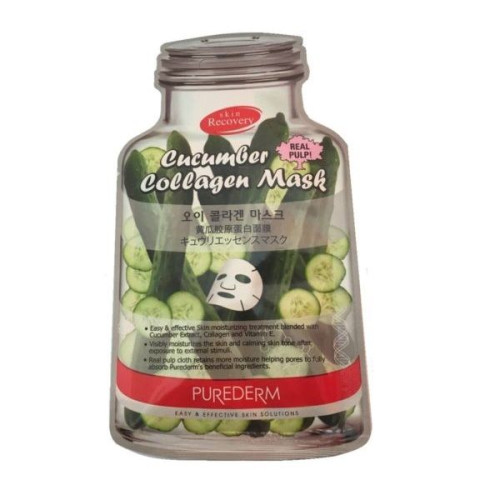 Adwin Purederm Face Mask with Collagen and Cucumber Extract 1 pc