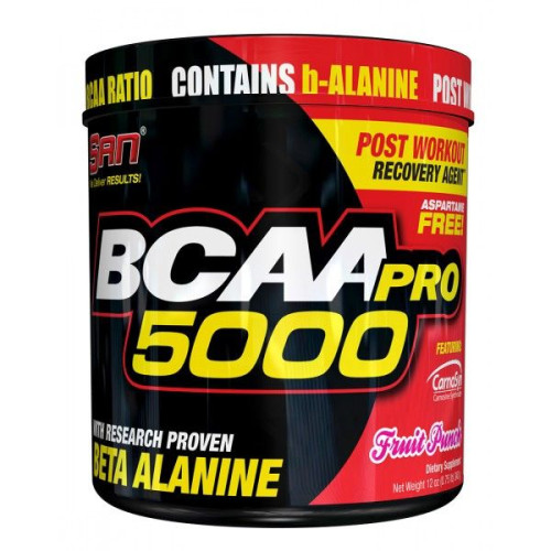 Amino Acids BCAA 5000 Fruit Punch 12.35 oz (350 g)