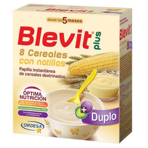 Blevit Plus Duplo Porridge 8 Grains with Cream with Bifidus Effect for Children 5+ Months 1.32 lb (600 g)