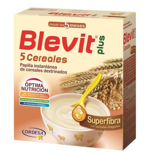 Blevit Plus Porridge 5 Grains with Bifidus Effect for Children 5+ Months 1.32 lb (600 g)