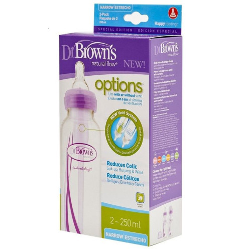 Dr. Brown's Options Plastic Bottle for Babies from 0+ Months Purple 76.08 fl oz (2250 ml) - 82505