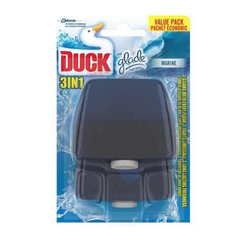 Duck Glade Marine 3-in-1 Liquid Toilet Block with Ocean Scent 2 pcs