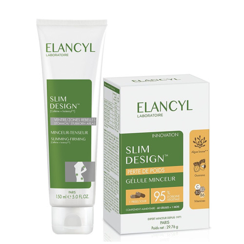 Elancyl Slim Design Promo Set Firming Gel for the Abdomen and Problem Areas and Capsules to Support Weight Loss