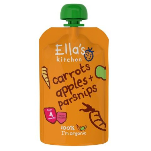 Ellas Kitchen Organic Baby Puree with Carrots Apples and Parsnips 4.23 oz (120 g)