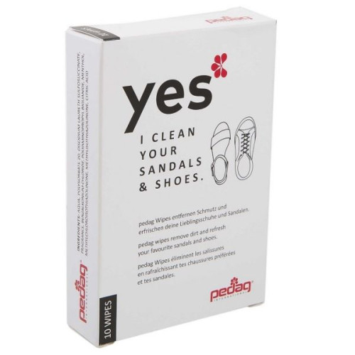 Pedag Wipes Yes Wet Wipes for Cleaning Sneakers and Sandals 10 pcs