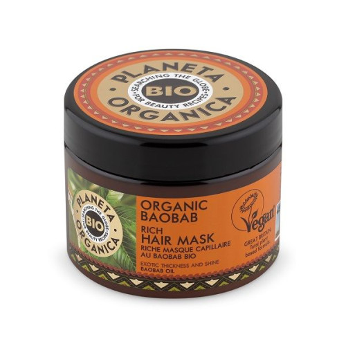 Planeta Organica Baobab Mask for Thick and Soft Hair with Organic Baobab Oil 10.14 fl oz (300 ml)