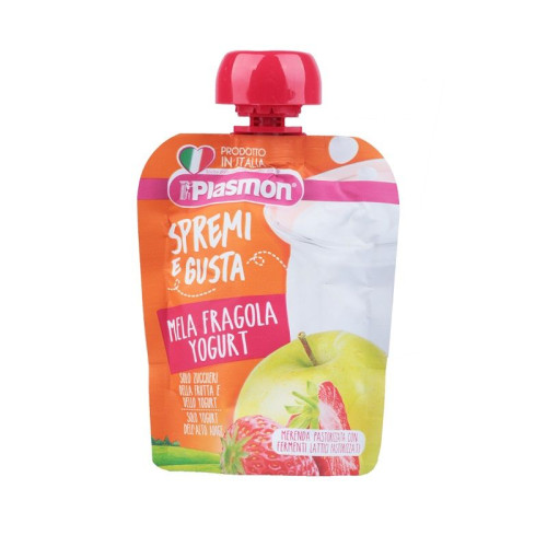 Plasmon Apple and Strawberry Breakfast with Yogurt for Children 12+ Months 3 oz (85 g) - 3099