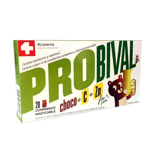 Probival Choco with Vitamin C and Zn for Acute Diarrhea 20 Tablets