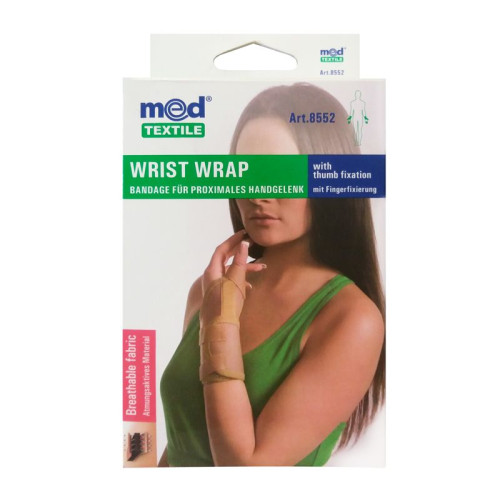 Med Textile Wrist Wrap with Thumb Fixation Size S/M 1 pc
