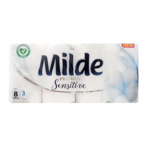 Milde Premium Sensitive Toilet Paper 8 Rolls