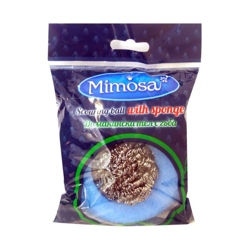 Mimosa Household Wire Brush with Sponge 1 pc