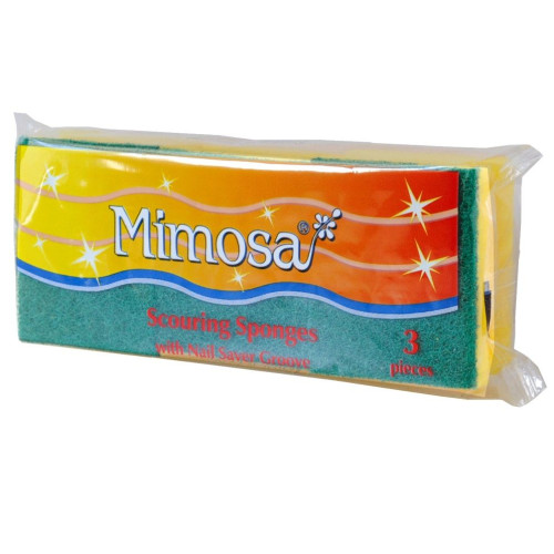 Mimosa Scouring Sponges Household Sponge 3 pcs