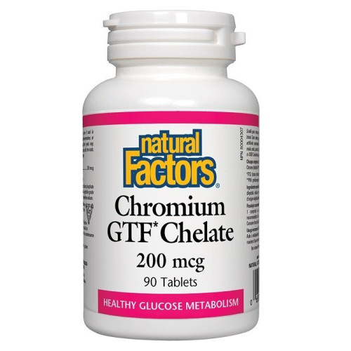 Natural Factors Chromium Gtf for Blood Glucose Balance 90 Tablets