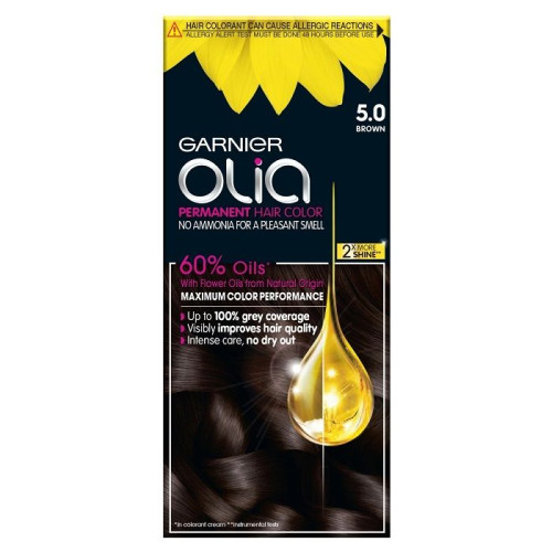 Garnier Olia Permanent Ammonia-Free Hair Dye Medium Brown 5.0