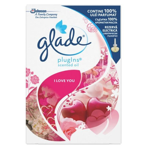 Glade I Love You Refill for Electric Air Freshener with Passion Fragrance 0.68 fl oz (20 ml)