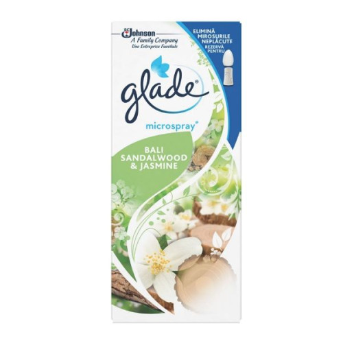 Glade Micrspray Bali Sandalwood and Jasmine Micro Spray Refill with Sandalwood and Jasmine Scent 0.34 fl oz (10 ml)