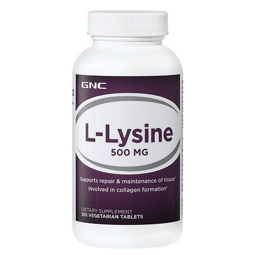 GNC L-Lysine Important Amino Acid for Maintaining Nitrogen Balance 500 mg 100 Tablets