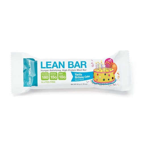 GNC Total Lean Lean Bar Salted Toffee Protein Bar with Cake Flavor 1.76 oz (50 g)
