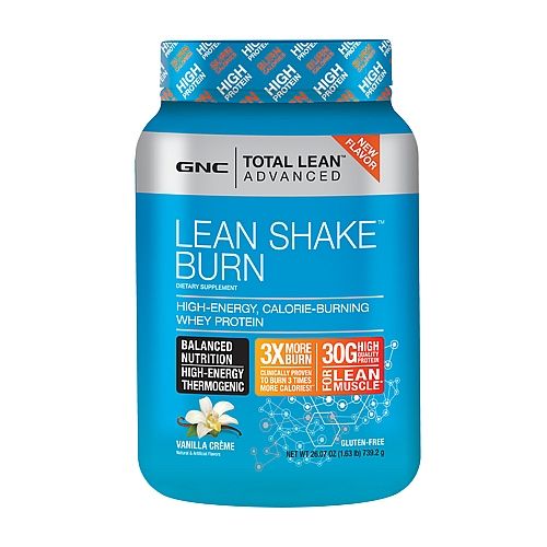GNC Total Lean Advanced Shake Burn Protein Shake with Cream Vanilla Flavor 1.63 lb (739 g)