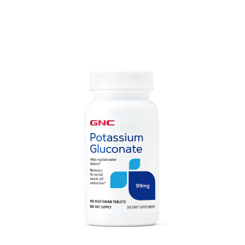 GNC Potassium Gluconate Potassium Gluconate Water Balance Regulator 99 mg 100 Capsules