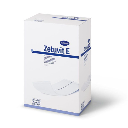 Hartmann Zetuvit Hypoallergenic Absorbent Four-Layer Dressings 5.91"/7.87" (15/20 cm) 25 pcs